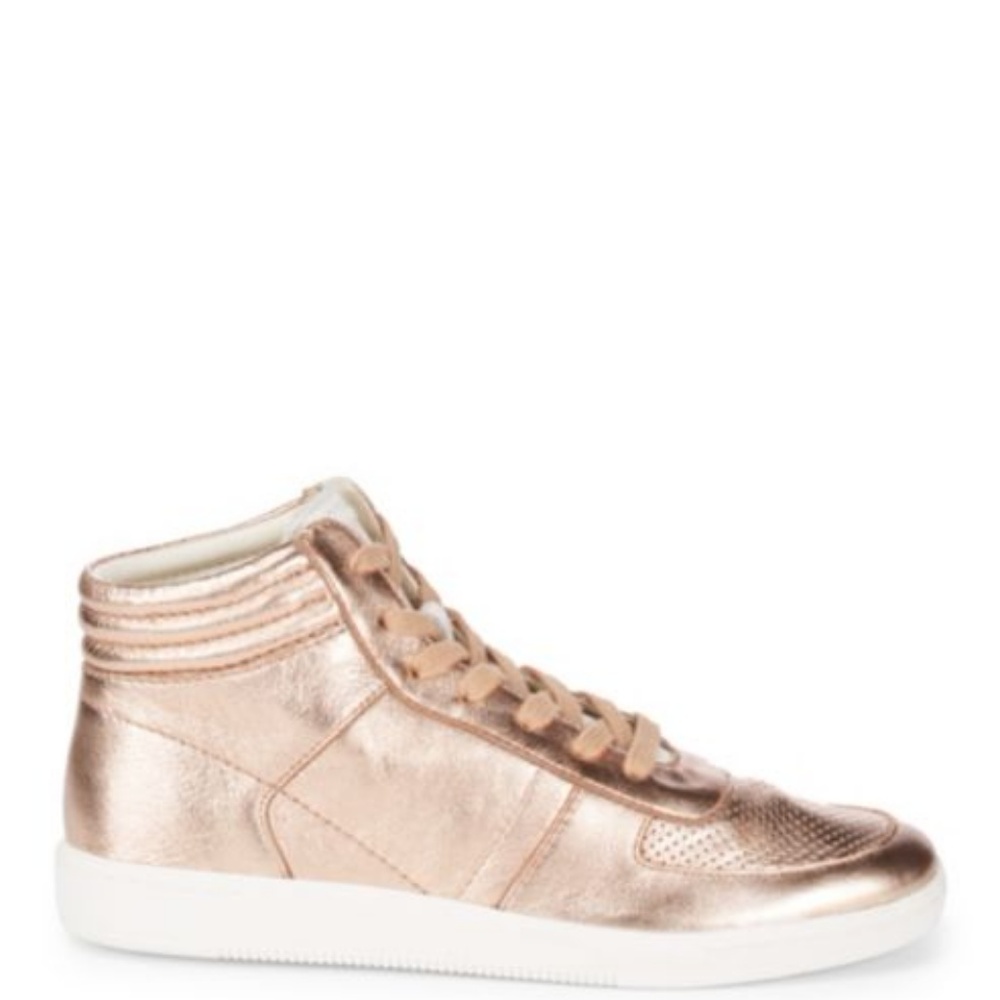 NIB Dolce Vita Rose Gold High Top Leather Sneakers
